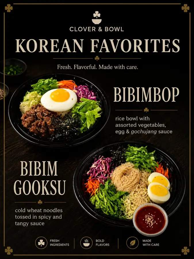 Clover and Bowl bibimbop